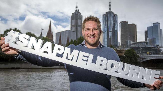 Curtis Stone at South Bank gets behind SnapMelbourne. Picture: Sarah Matray