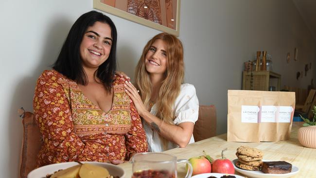 Nadia Parisi and Carla Brion, co-owners of The Golden Month, at their cafe, The Golden Cup, in Jetty Rd, Brighton. Picture: Tricia Watkinson