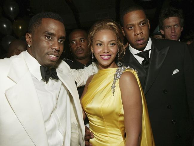 Sean "P. Diddy" Combs with Beyoncé Knowles and Jay-Z. Picture: Getty Images