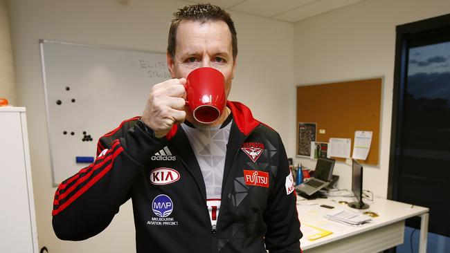 Essendon coach John Worsfold can go to the shop for a coffee.