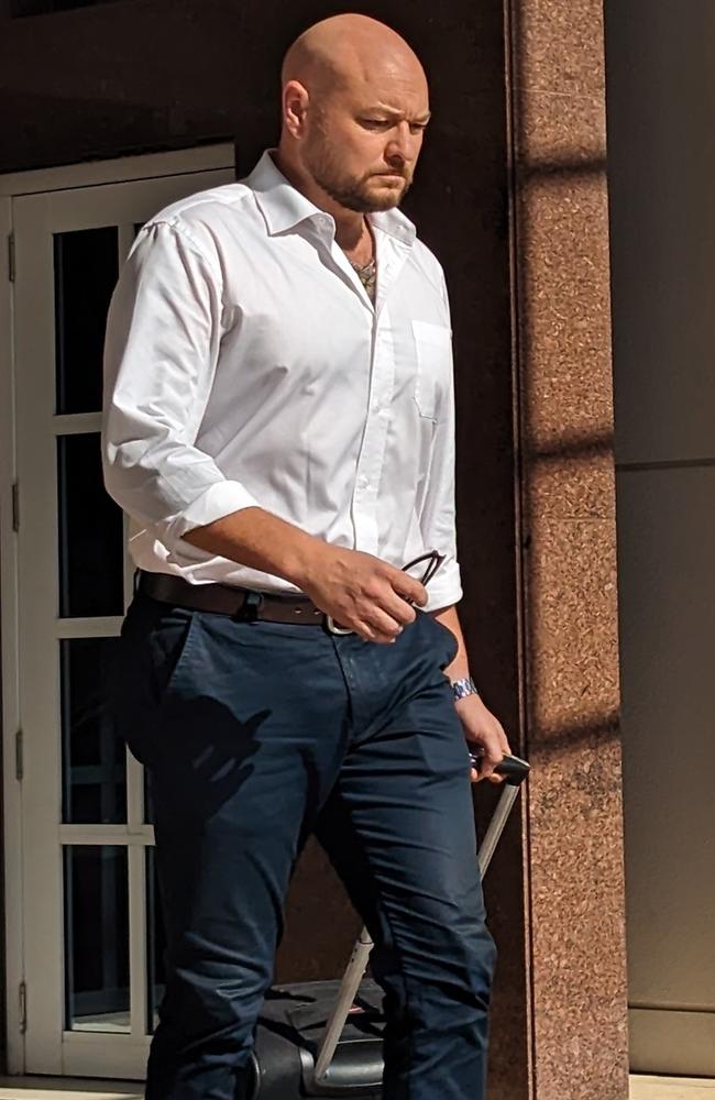 Crown prosecutor Marty Aust leaving the Supreme Court of the Northern Territory at Darwin on day one of Keith Kerinauia's murder trial, June 7, 2024. Picture: Alex Treacy