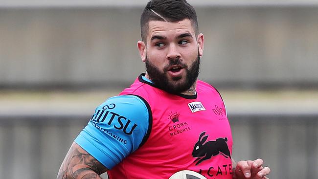 Adam Reynolds in the rehab vest during Rabbitohs training at Redfern oval. Picture. Phil Hillyard