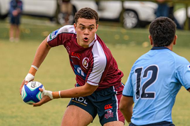 Tai Taka. Super Rugby Under-16s action between NSW and Queensland. Picture courtesy of James Auclair.