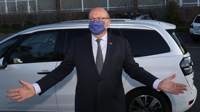 France's Ambassador to Australia, Jean-Pierre Thebault outside the French Embassy in Canberra. Picture: Newswire/Gary Ramage