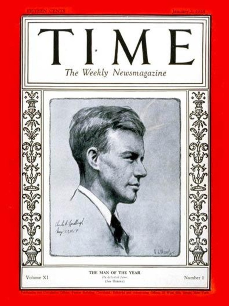 Charles Lindbergh was the first TIME magazine Person of the Year in 1927.