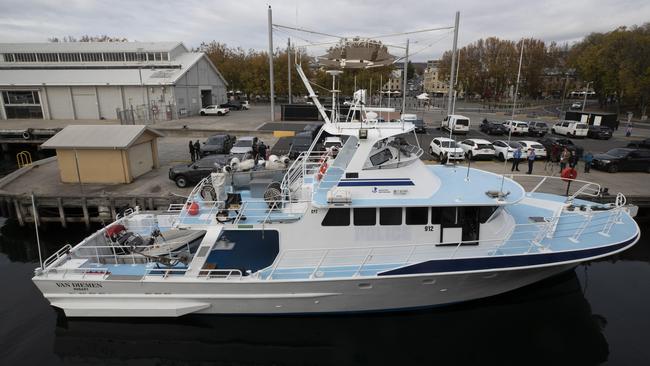 Police Vessel Van Diemen has been sold and is departing Tasmania after nearly 30 years of service. Picture: Chris Kidd