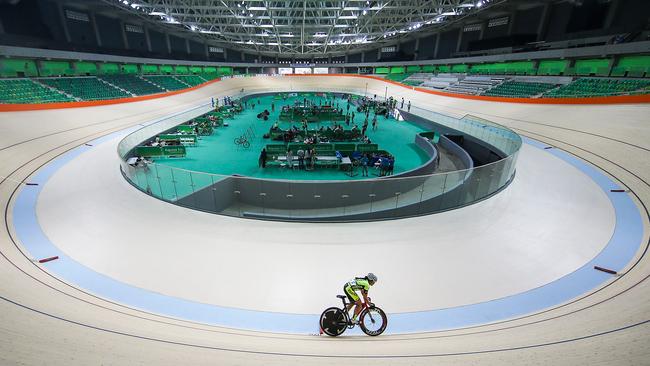 The Olympic velodrome in Rio de Janeiro.