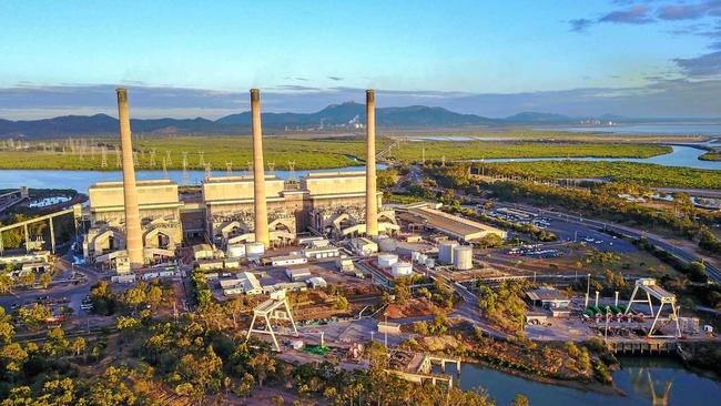 An aerial image captured by a drone of Gladstone Power Station. Picture: Aerial Media Gladstone