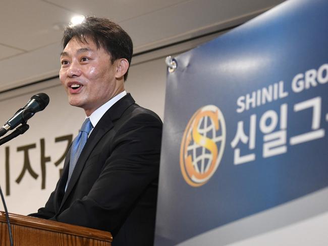 Choi Yong-seok, CEO of Shinil Group, alleged the boat was carrying A$175 billion in gold. Picture: AFP