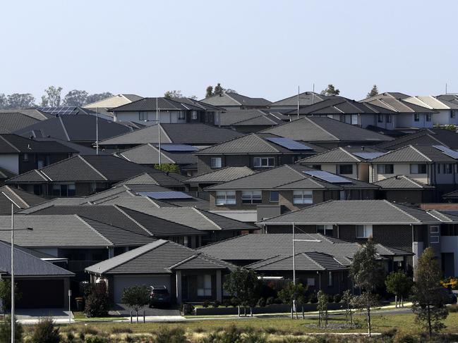 SYDNEY, AUSTRALIA - OCTOBER 23: A general view of the sprawling new housing estates of Oran Park on October 23, 2019 in Sydney, Australia. The local Government area of Camden is one of the fastest growing areas in Australia, with a boom in residential and commercial development. Housing prices are also expected to rise with the announcement of two new Metro West stations to be built in the Western Sydney area. (Photo by Brook Mitchell/Getty Images)