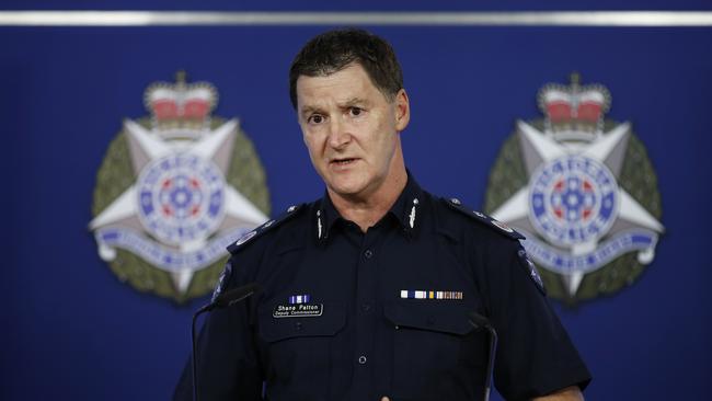 Police Chief Commissioner Shane Patton said he was not consulted on the curfew. Picture: AAP Image/Daniel Pockett