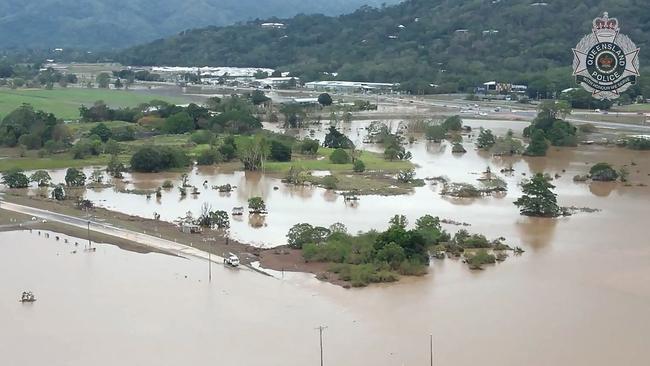 An image provided by Queensland Police of flood damage around Cairns.