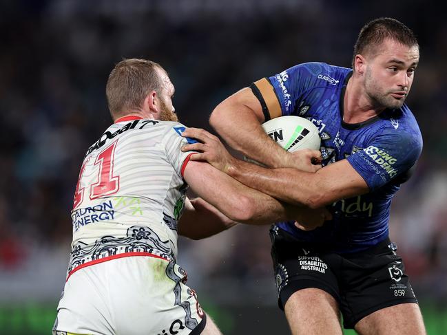 Jaeman Salmon had a terrific game, scoring a double. Photo: Cameron Spencer/Getty Images