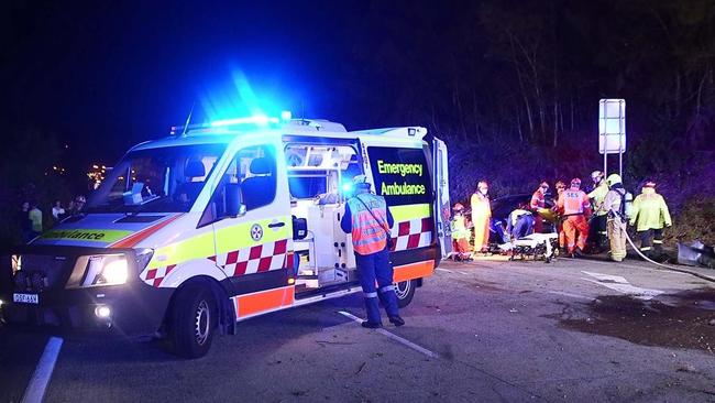 The Boambee crash scene. Picture: Frank Redward