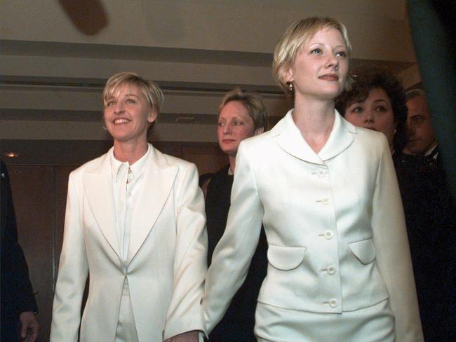 Ellen De Generes and Ann Heche in 1997. Picture: AP