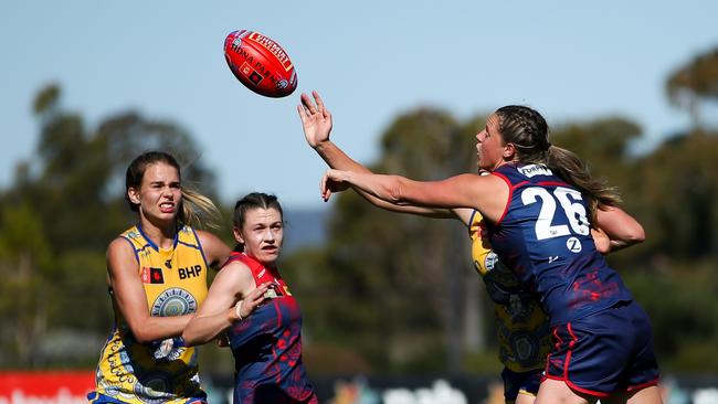 Rhiannon Watt made a great return to the game. (Photo by Gary Day/AFL Photos via Getty Images)