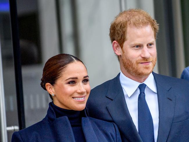 Meghan, Duchess of Sussex and Prince Harry, Duke of Sussex visit One World Observatory on September 23, 2021 in New York City. Picture: Roy Rochlin/Getty Images.