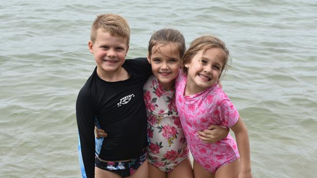 Jake, Ava and Ella in Cotton Tree Park, Maroochydore for Boxing Day. Picture: Sam Turner
