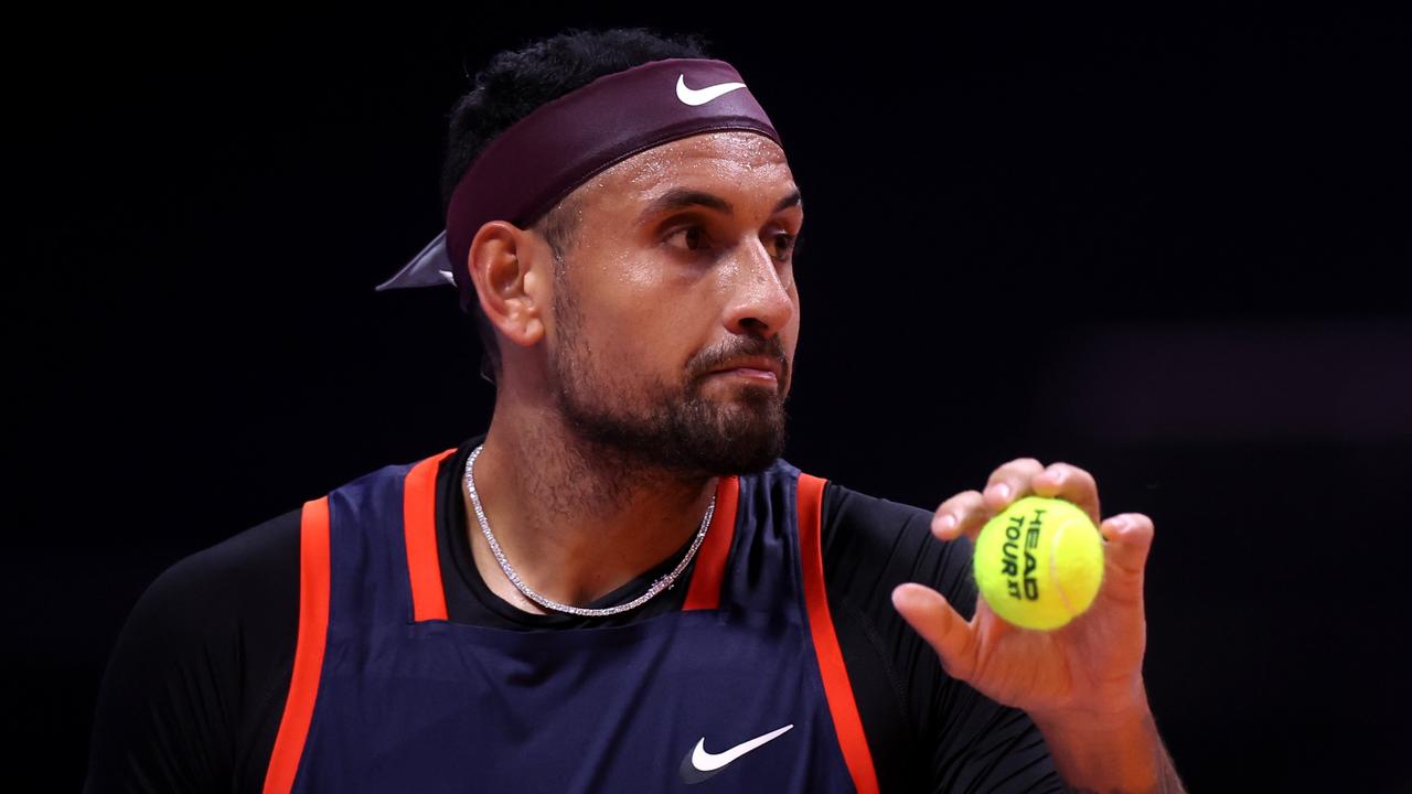 Nick Kyrgios will play Novak Djokovic in Melbourne. Picture: Francois Nel/Getty Images