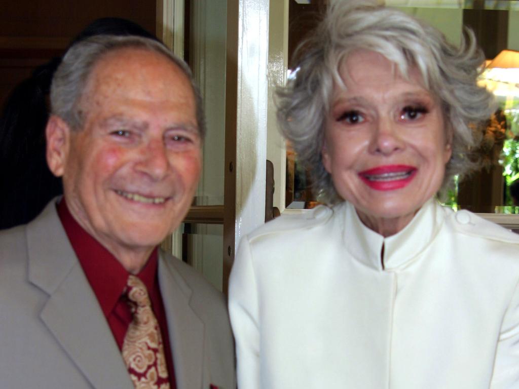 Carol Channing and her husband Harry Kullijan in 2003.  Picture:  Getty