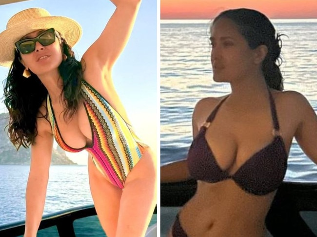 Salma Hayek shares swimsuit pics on 58th birthday