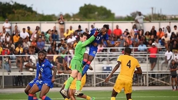 Brandon Sumpter in action for Barbados. Picture: Alison Ince Photography