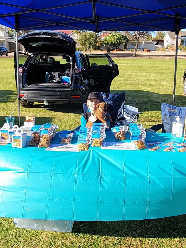 Ollie Jabs started Buddy's Bites to sell hand crafted, vegan dog treats. Picture: Facebook