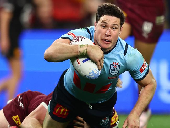 Mitchell Moses seals the game with a try. Picture: Chris Hyde/Getty Images