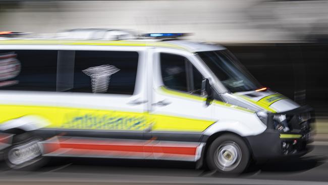 The Peak Downs Highway was blocked and one person was trapped following the crash on the Peak Downs Highway.Picture: Kevin Farmer