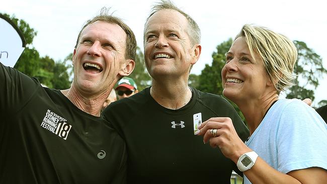 Kristina Keneally has rarely been far from with Opposition Leader Bill Shorten as she accompanies him crisscrossing the country on the battle bus. Picture: Kym Smith