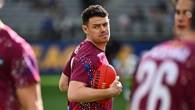 Lachie Neale had a rare quiet game. Picture: Daniel Carson/AFL Photos via Getty Images