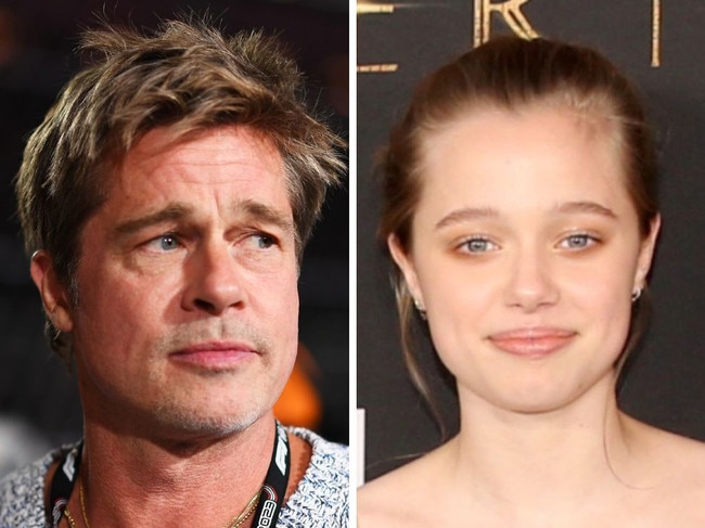 Brad Pitt and his daughter with Angelina Jolie, Shiloh.