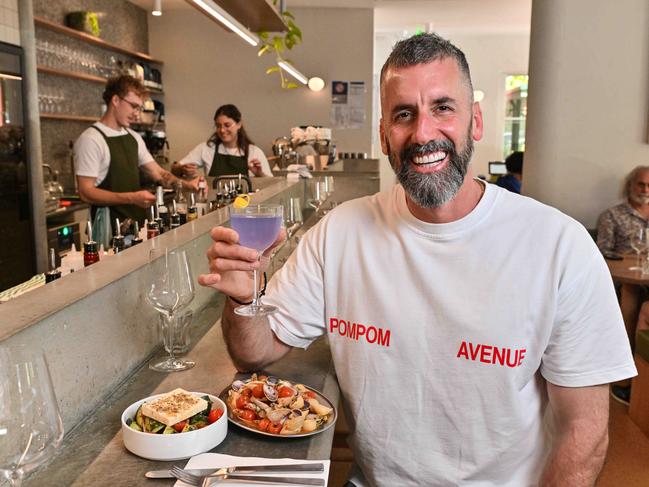 JANUARY 12, 2025: South Australian restauranteur and cafe owner Josh Baker in his Hutt St restaurant Sofia. Picture: Brenton Edwards