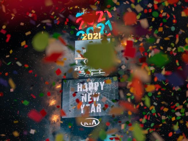 The New Year's Eve celebrations in New York City’s Times Square. Picture: David Dee Delgado/Getty Images/AFP