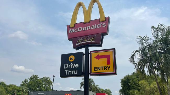 The Katherine McDonald's was upgraded as a close contact site. Picture: Amanda Parkinson