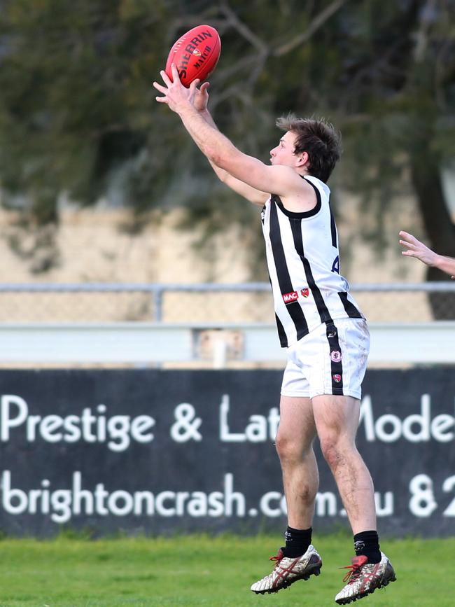 Reynella’s Ryan Mahony, pictured in 2015, battled hard on Saturday. Picture: Stephen Laffer