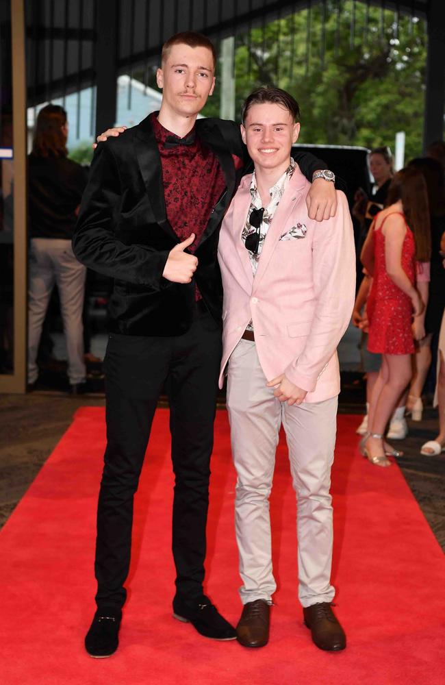 Jordyn and Noa at Caloundra State High School formal. Picture: Patrick Woods.