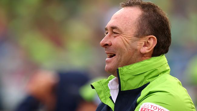 The Raiders have supported coach Ricky Stuart following his reaction to the club’s controversial loss to New Zealand Warriors on Saturday Picture: Getty Images