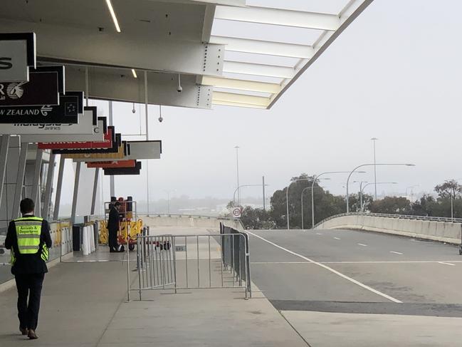 Fog lifted at Adelaide Airport Picture: SHASHI BALTUTIS