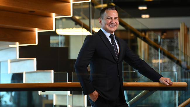 Bank of Queensland CEO George Frazis says the RBA will take a measured approach to raising rates. Picture: Lyndon Mechielsen