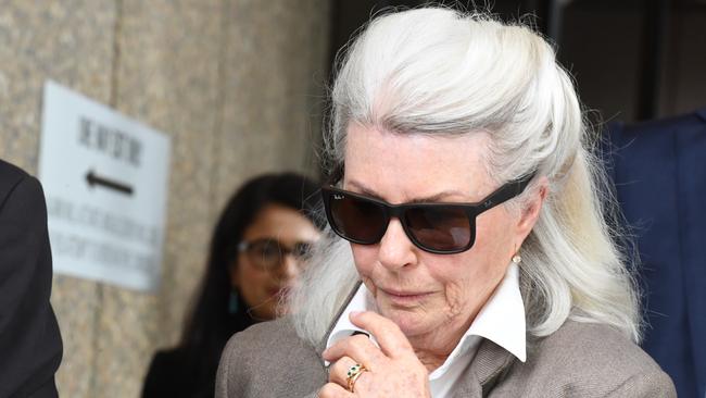 Actor Robyn Nevin leaves the Federal Court after giving evidence. Picture: AAP