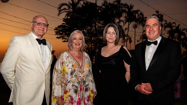 Len Notaras, Robyn Cahill, Maya Murphy and Michael Murphy at the Great Humpty Ball Darwin 2024. Picture: Pema Tamang Pakhrin