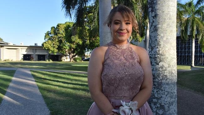 Lauryn Zurvas at the Sarina State High School formal at the MECC, Mackay, on Thursday November 19. Picture: Zizi Averill