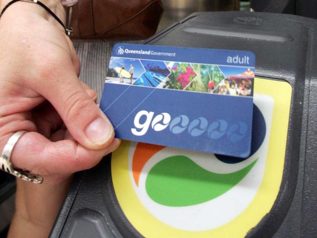 Go Card from TransLink, being used at Central Railway Station, Brisbane City.