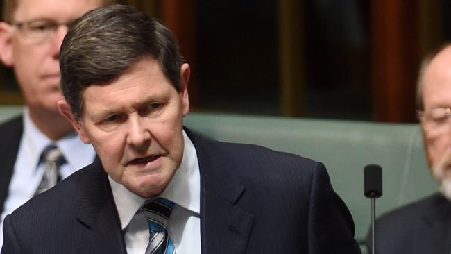 Liberal politician Kevin Andrews broke his collarbone. Picture: Lukas Coch, AAP