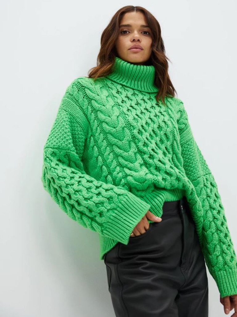 Aere Cable Knit Turtle Neck Jumper, Picture: THE ICONIC.