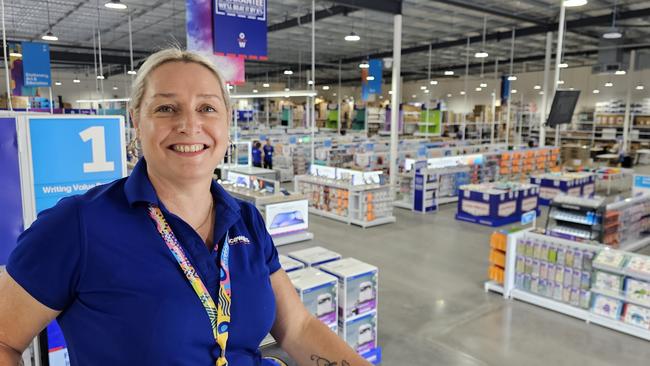 Getting ready for the opening of the new Officeworks Toowoomba on the corner of James and West Streets is store manager Tina Foelz.