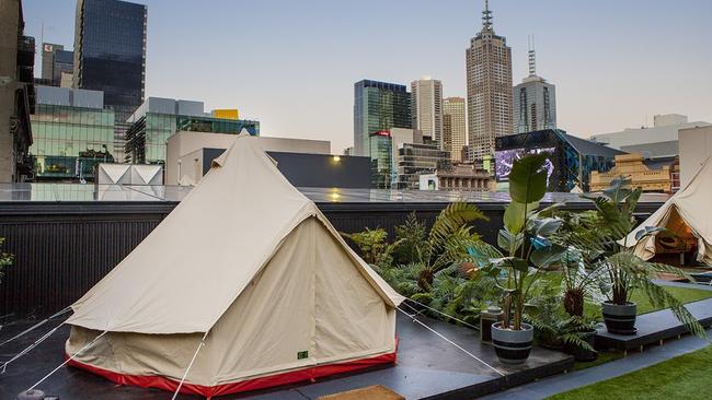 CBD camping at St Jerome's — The Hotel on top of Melbourne Central.