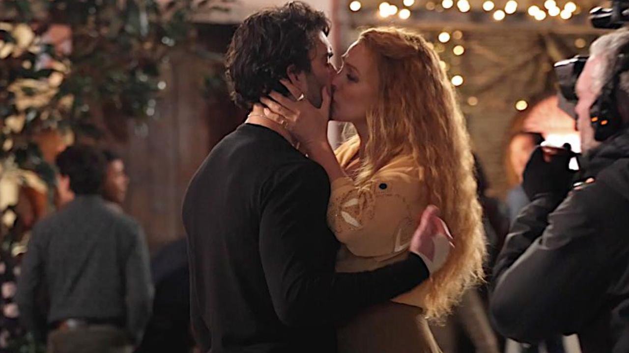 Justin Baldoni and Blake Lively on the set of It Ends with Us on January 12, 2024 in Jersey City, New Jersey. Picture: ose Perez/Bauer-Griffin/GC Images.