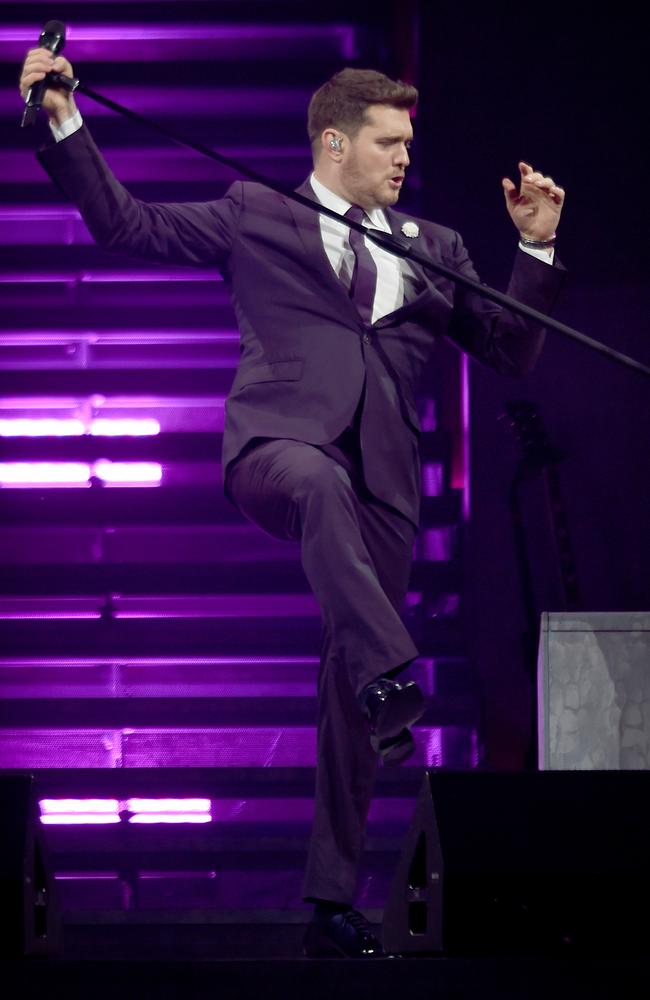 Michael Buble in concert this week. Picture: Naomi Jellicoe